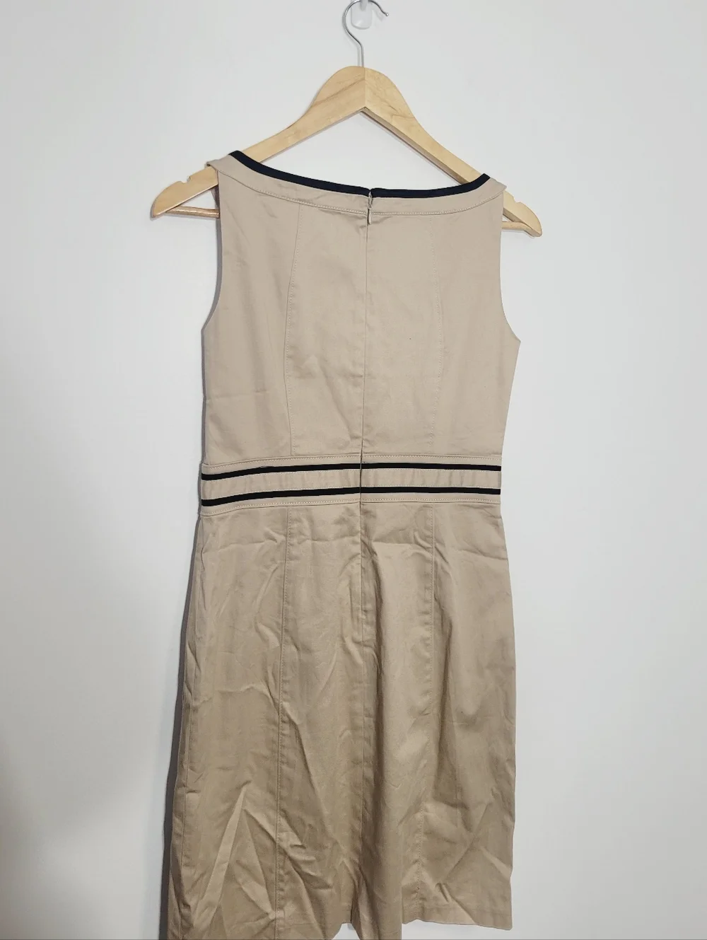 White House Black Market NEW Tan Cotton Sleeveless Lined Business Casual Size 2 - Picture 8 of 12